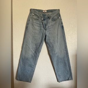 Agolde Upsized Criss-Cross Jeans in Suburbia